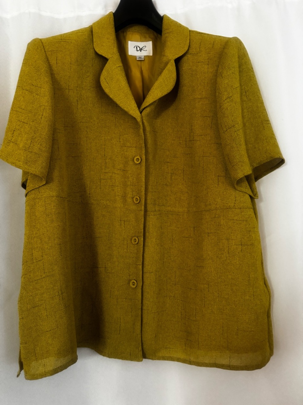Olive Green Women's Skirt Set - Classic Button Front - Picture 3 of 12